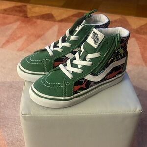 Vans Green and Black High-Top Sneakers